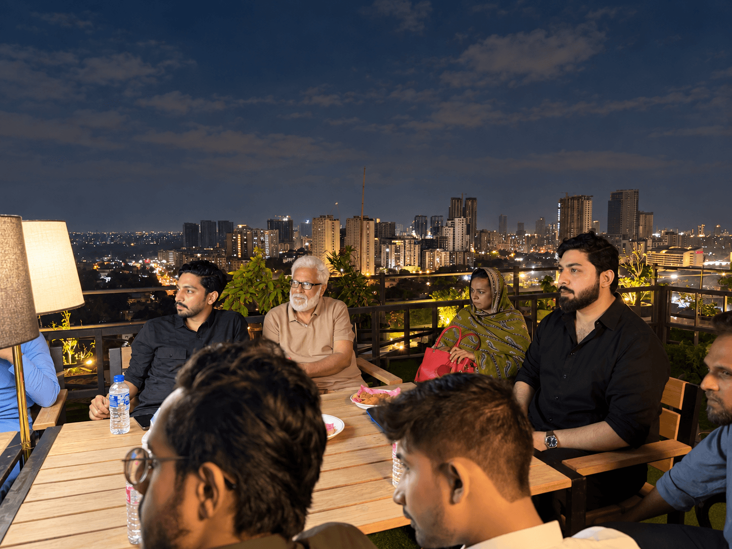 Rabta Club members at a rooftop professional gathering in Pakistan